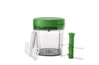 Multihakker groen 0,9 L met deksel en klopper