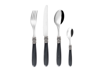 Eme Bestekset Mona Lisa 18/10 16-delig Zilver Zwart 4-persoons
