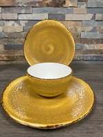 Serviesset 18-delig Jersey geel Q Authentic