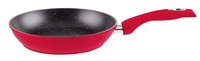 Koekenpan 24 cm marmeren coating rood