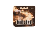 Theelicht LED Zilver - Set van 2 stuks
