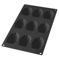 Bakvorm voor 9 Madeleines Silicone Zwart Lékué 