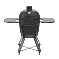 Kamado BBQ Grill XL mat zwart Kamal met zijbordjes en onderstel