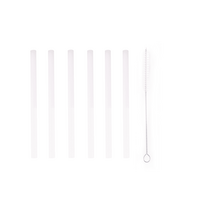 Rietjes 14cm Glas Wit set van 6