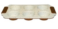 Bakplaat marble coating voor 6 muffins