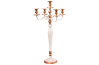 Kandelaar Koper 42 x 42 x 78 cm White-Copper