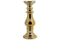 Kandelaar Rond Goud 12,8 x 12,8 x 33,5 cm Keramiek