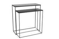 Bijzettafel 2-delig Mat Zwart Cosy & Home