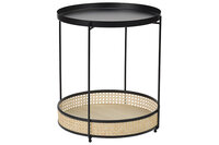 Bijzettafel Reed Nature Foldable Zwart Cosy & Home