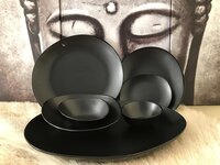 Serviesset 12 personen Vongola zwart