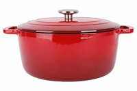 Braadpan gietijzer 28 cm rood Fontestic