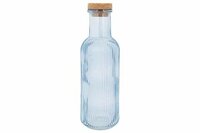 Fles 1 liter met kurk Raya Blauw