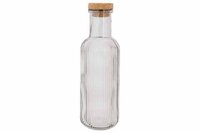 Fles 1 liter met kurk Raya Grijs