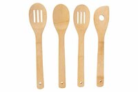 Lepels hout set van 4 