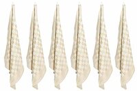 Theedoek Beige Set van 6