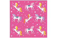 Servetten roze 33cm Unicorn set van 20 PAW
