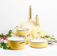 Pannenset 10 delig Greenpan Padova Blush Yellow Gold