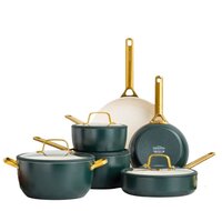 Pannenset 10 delig Greenpan Padova Pine Green Gold