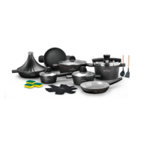 Pannenset keramische coating 20-delig zwart