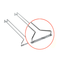 Glazenrek 30x14 cm chrome set van 2