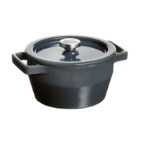 Mini braadpan gietijzer 10 cm grijs Slowcook