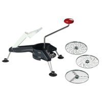 Groenterasp met 3 zuignappen en 3 schijven Schnitzel Mouli