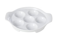 Escargotbordje 14,5 x 17,5 cm wit