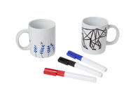 Set van 2 mokken met 3 markeerstiften