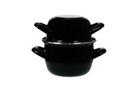 Mosselpan inductie 18 cm zwart