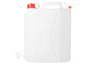 Jerrycan wit 20L voedselgeschikt met tap