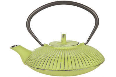 Theepot gietzijzer Umbrella groen wit 0,8 liter