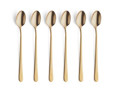 Longdrink lepels set van 6 Austin Vintage goud Amefa