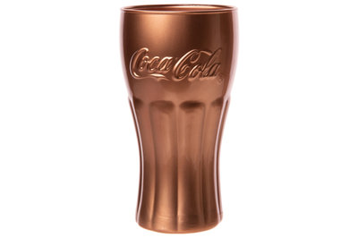 Coca Cola glas 37cl koper