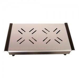 Schotelverwarmer Zwart en Aluminium