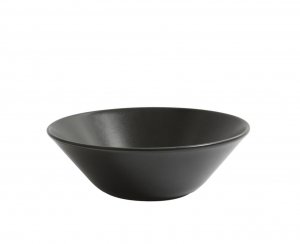 Asia Black salade kom mat zwart 24 cm