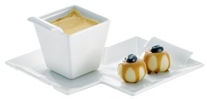 Dessert kop- en schotel vierkant