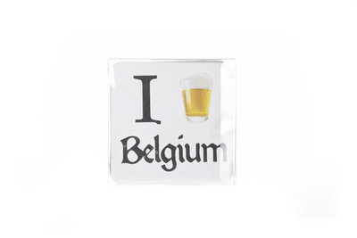 Glasonderzetters set van 4 "Belgium" 