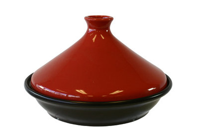 tajine rood zwart aardewerk