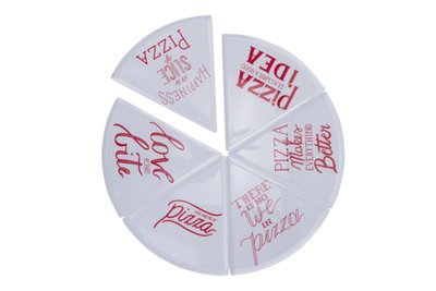 Pizzapunt borden melamine met print set van 6 Cosy&Trendy