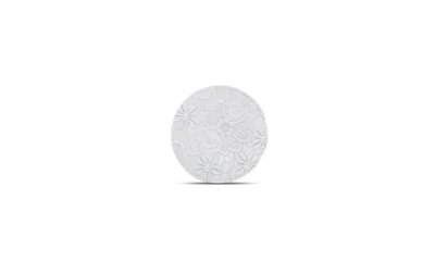 Glasonderzetter 10 cm wit Bouquet set van 6 