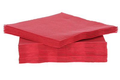 Rode servetten 25 cm x 25 cm 40 stuks