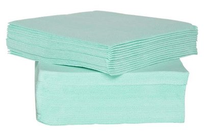 Turquoise servetten 25 cm x 25 cm 40 stuks