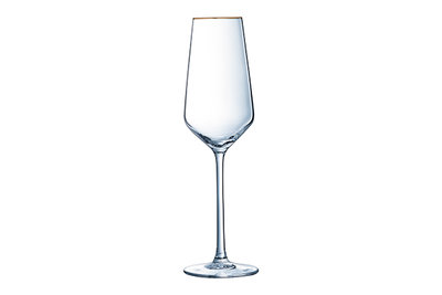Champagneglas Ultime 21 cl met gouden rand 