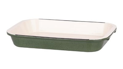 Ovenschotel 35,5x23,5x6 Castard gietijzer glans groen