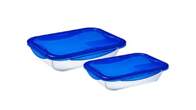 Ovenschalenset Cook&Go Pyrex 2-delig borosilicaat