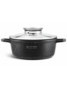 Kookpan Keramische Coating 24 cm Zwart-Zilver Edënbërg Black Line