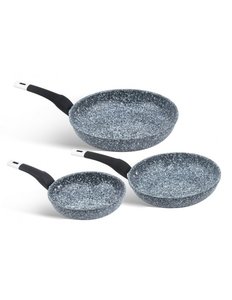 Koekenpannenset Luxe 3-Delig Grijs Edënbërg Stonetec Line