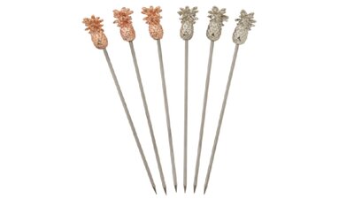 Cocktailprikkers ananas RVS Bar Professional 6 stuks
