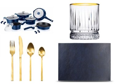 Complete uitzet set Blauw & Goud