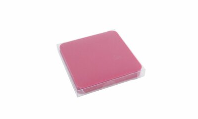 Glasonderzetter 9 cm roze set van 12
